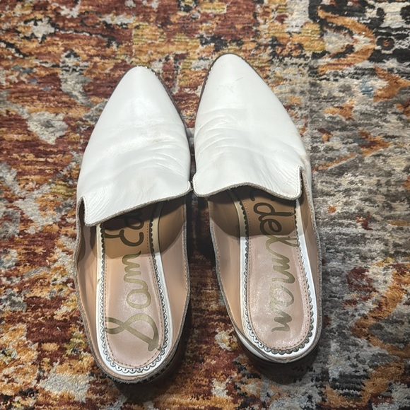 SAM EDELMAN Laddie White Leather Mule studded 8.5 - Picture 11 of 11